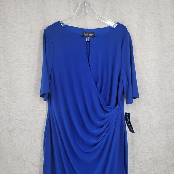 Black Label by Evan-Picone Short Sleeve Sheath Dress Women's Plus Size 18 NWT - Picture 4 of 16